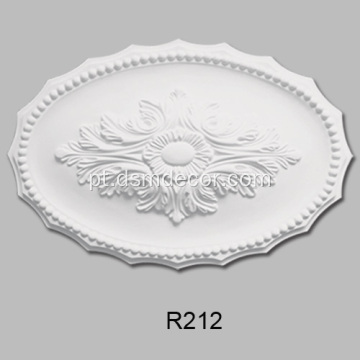 Medalhão de teto oval de PU